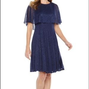 Like new! J Taylor sparkly cape dress size 14 SEMI FORMAL still sold in store
